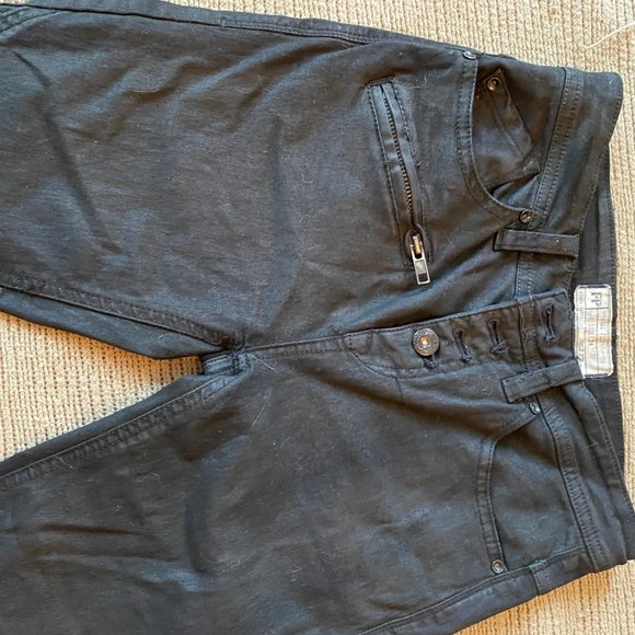 Free People size 24 Black Lace-up side jeans - Picture 4 of 5